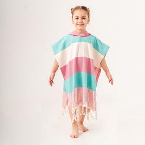 Kinderhandtuch türkisches Handtuch Kinderponcho Kapuzenponcho, Pestemal, Strandbekleidung Bad Dusche Babybekleidung Geschenk