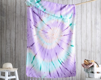 Summer Fashion, Tie dye Turkish Towel, Light gift, Beach Peshtemal, Wholesale, Fouta, Fashion, Bohemian, Graduation Gift, Wedding Favor