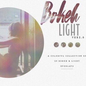 Bokeh Rainbow Light Leak Overlays For Photoshop - Light Leaks Overlay - Analog Film Filters - Instant Vintage Photo Digital Filter