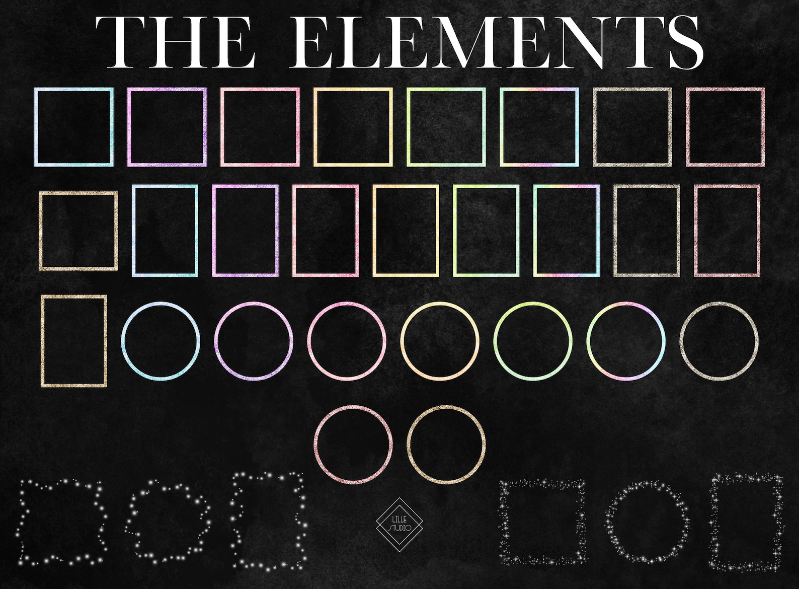 Digital Glitter Frames Clipart Frame Clip Art Pink Blue Etsy