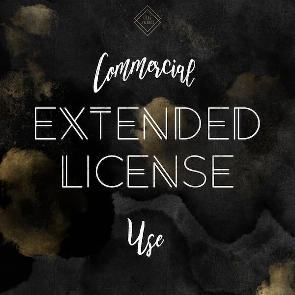 Extended Use License - Commercial Use - Lille Studio - Digital Download - Graphic Design