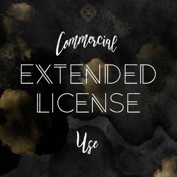 Extended Use License - Commercial Use - Lille Studio - Digital Download - Graphic Design