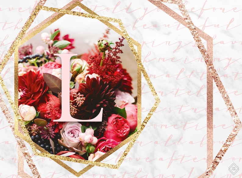 Geometric Frame Clipart Rose Gold Silver Frames Clip Art Etsy