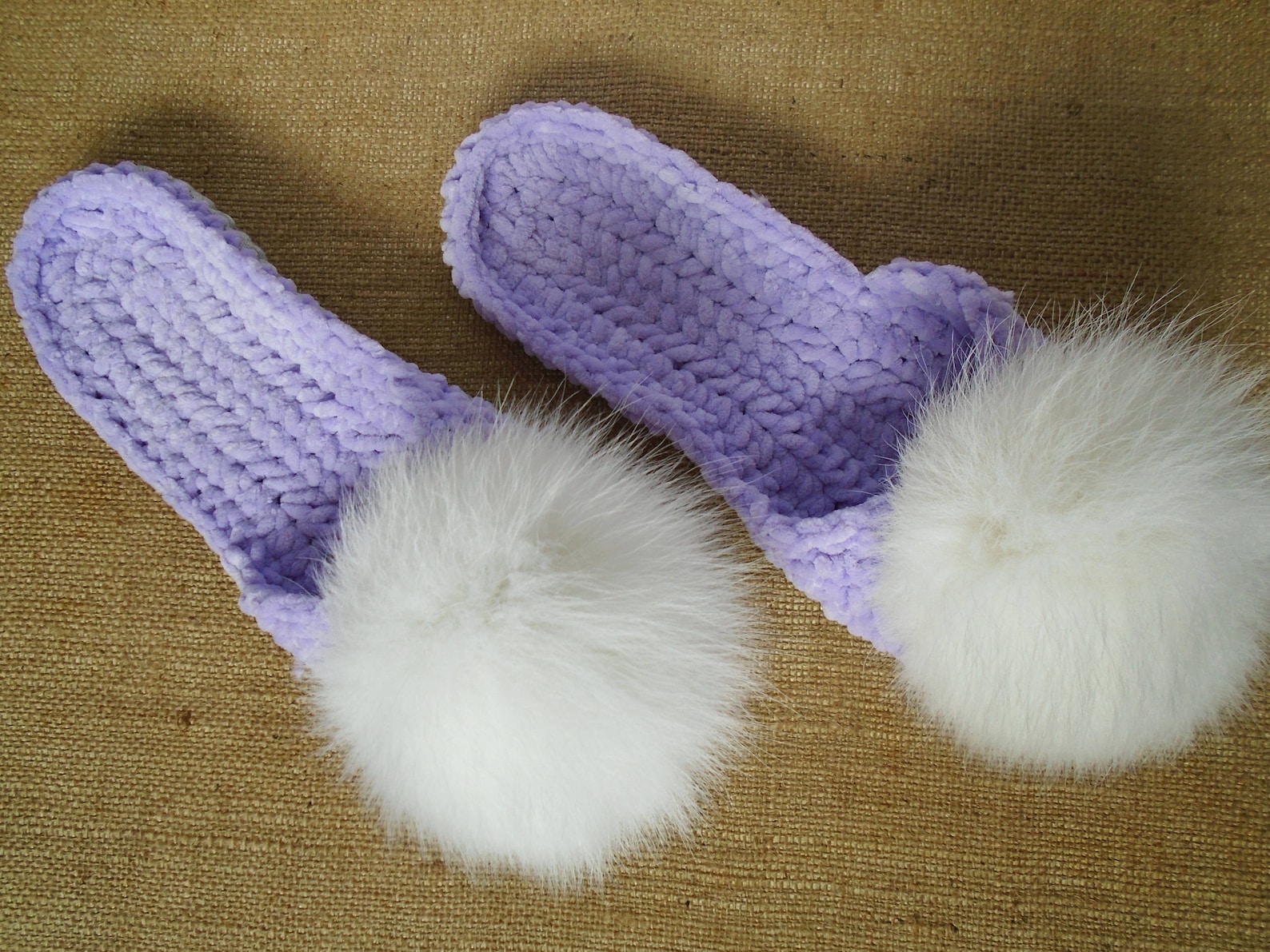 knitting slippers, ready to ship, womens slippers, chunky slippers, ballet flats, fur pom poms, gift for her, home shoes, knit s