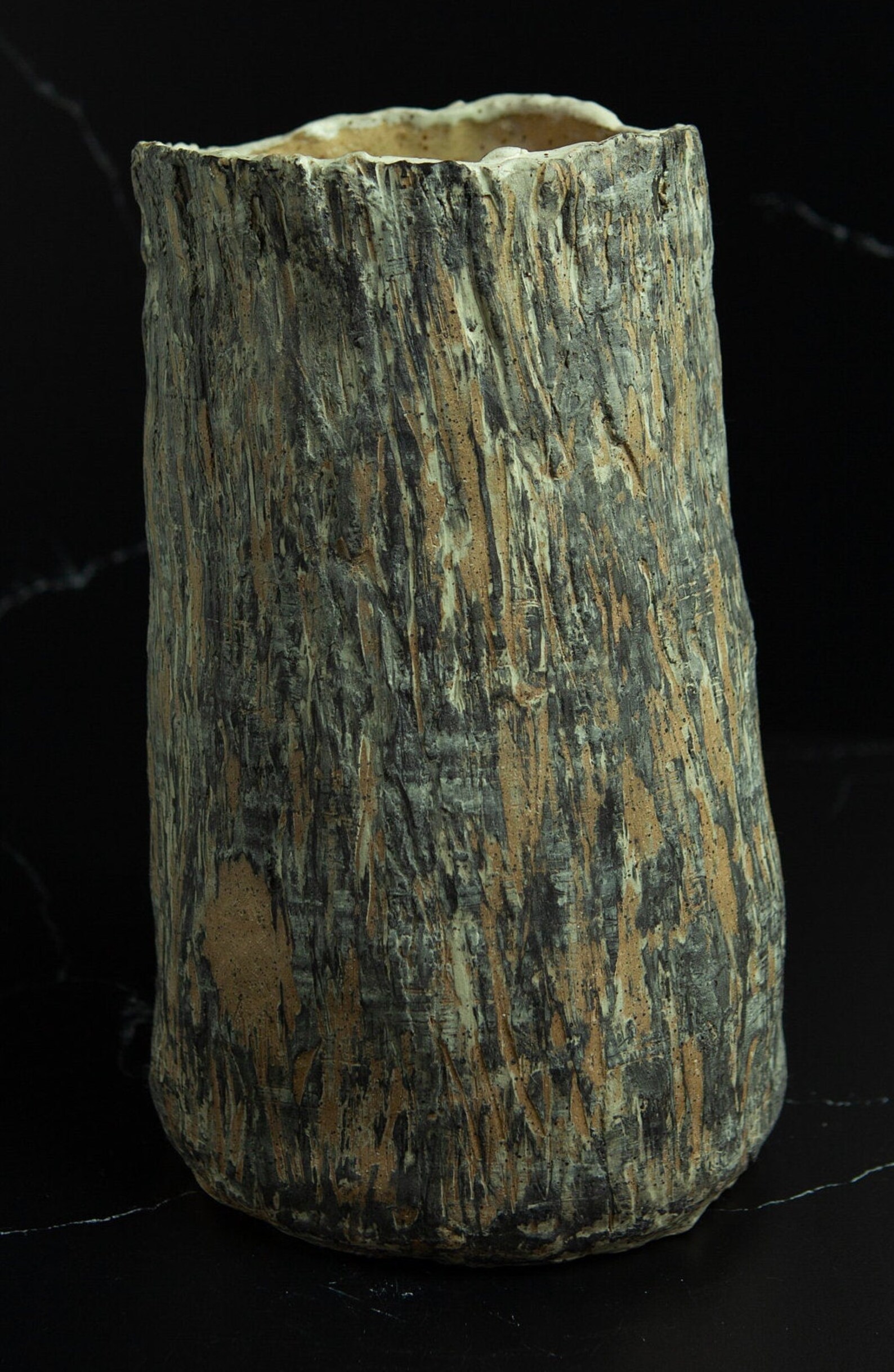 Ceramic Tree Trunk Inspired Vase Etsy