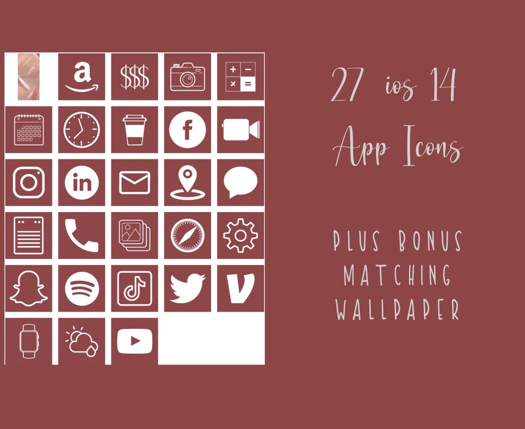 Fall Color Ios 14 Aesthetic App Icons New iPhone Update - Etsy