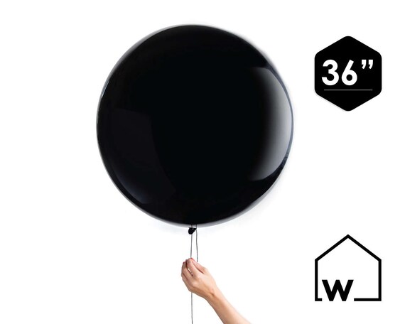 Gender Reveal 36 Jumbo Black Latex Balloon With Etsy