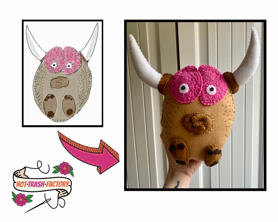 Custom Plush Commission, Custom Stuffed Animal, Personalized Gift, Felt
