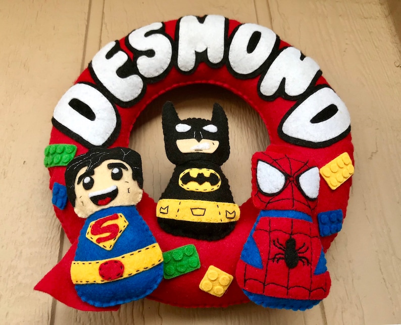 LEGO Name Banner Wreath Bedroom Decor Wall Hanging LEGO Party Personalized Home Decor Nursery Boys Room Baby Shower\u00a0
