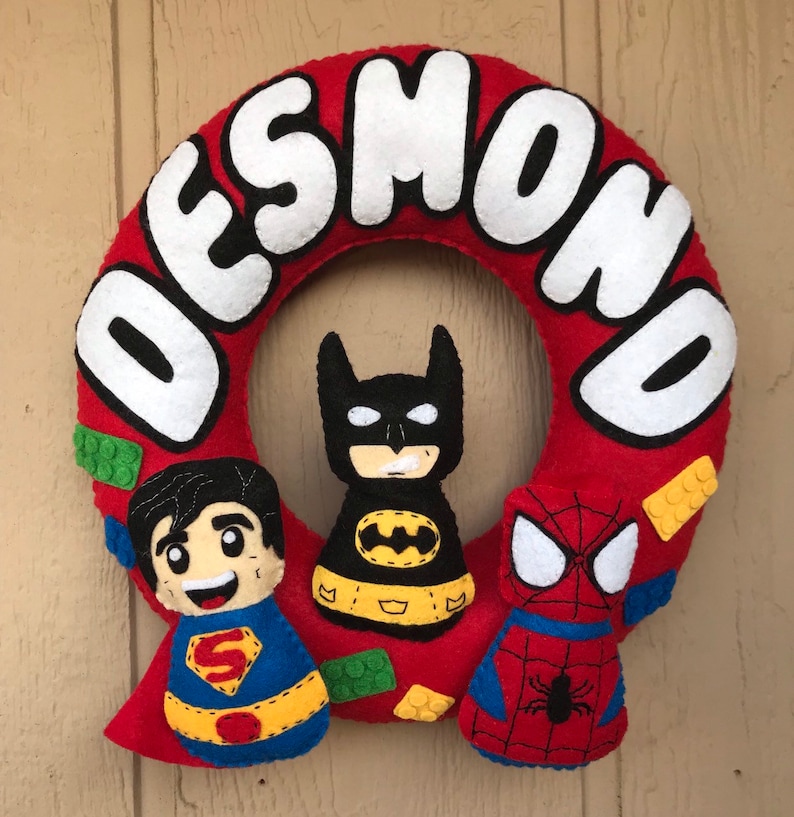 LEGO Name Banner Wreath Bedroom Decor Wall Hanging LEGO Party Personalized Home Decor Nursery Boys Room Baby Shower\u00a0