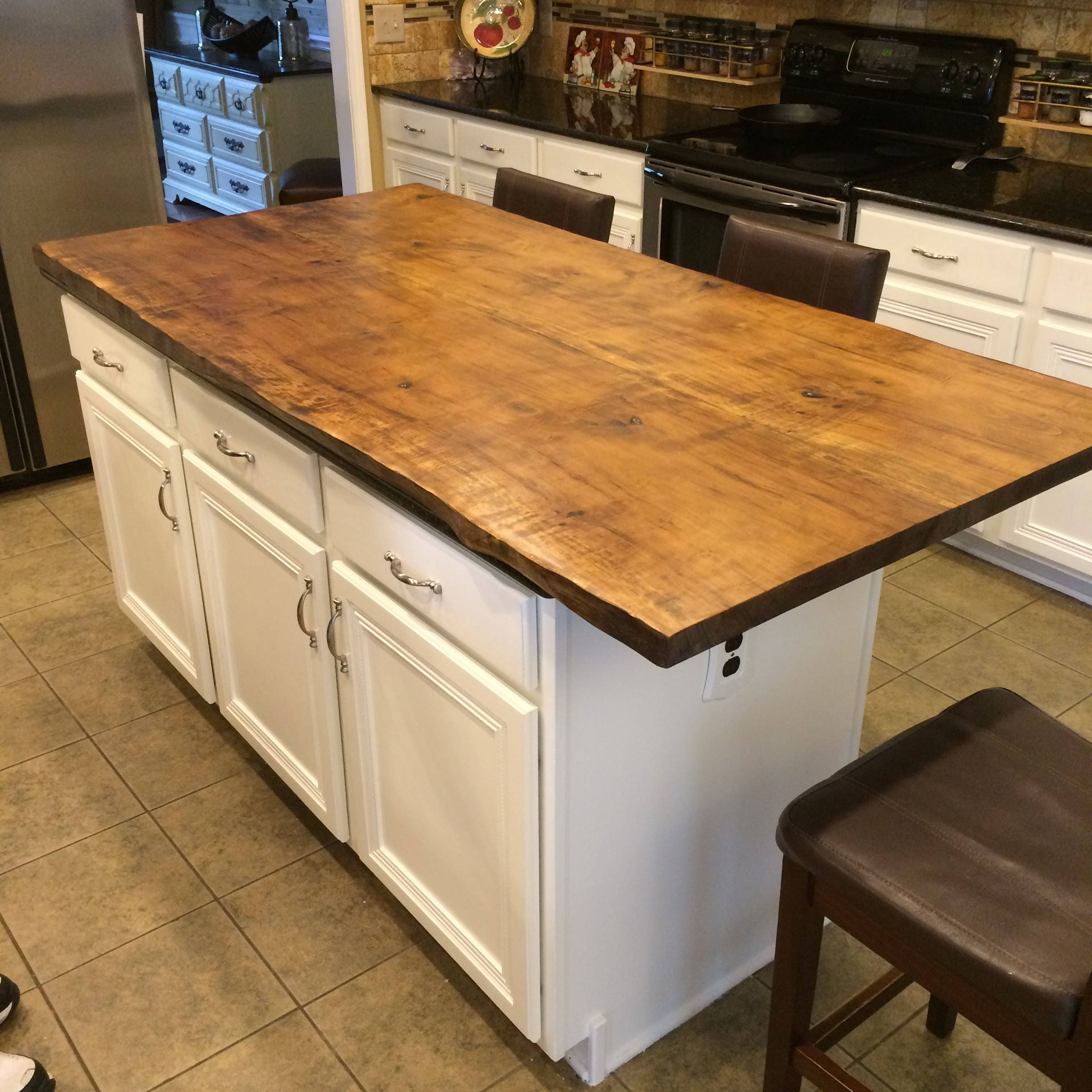 Comptoir Live Edge Kitchen Island Etsy