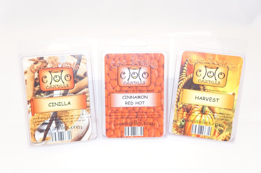 Coo Candles Cinnamon Scents 3 Pack Mix of Soy Wickless Candle Wax Melts