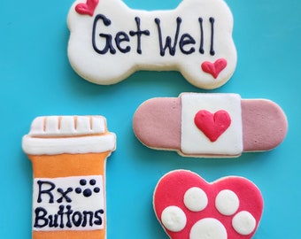 Get Well Soon Grain Free Dog Treats  (4 Count) Personalized