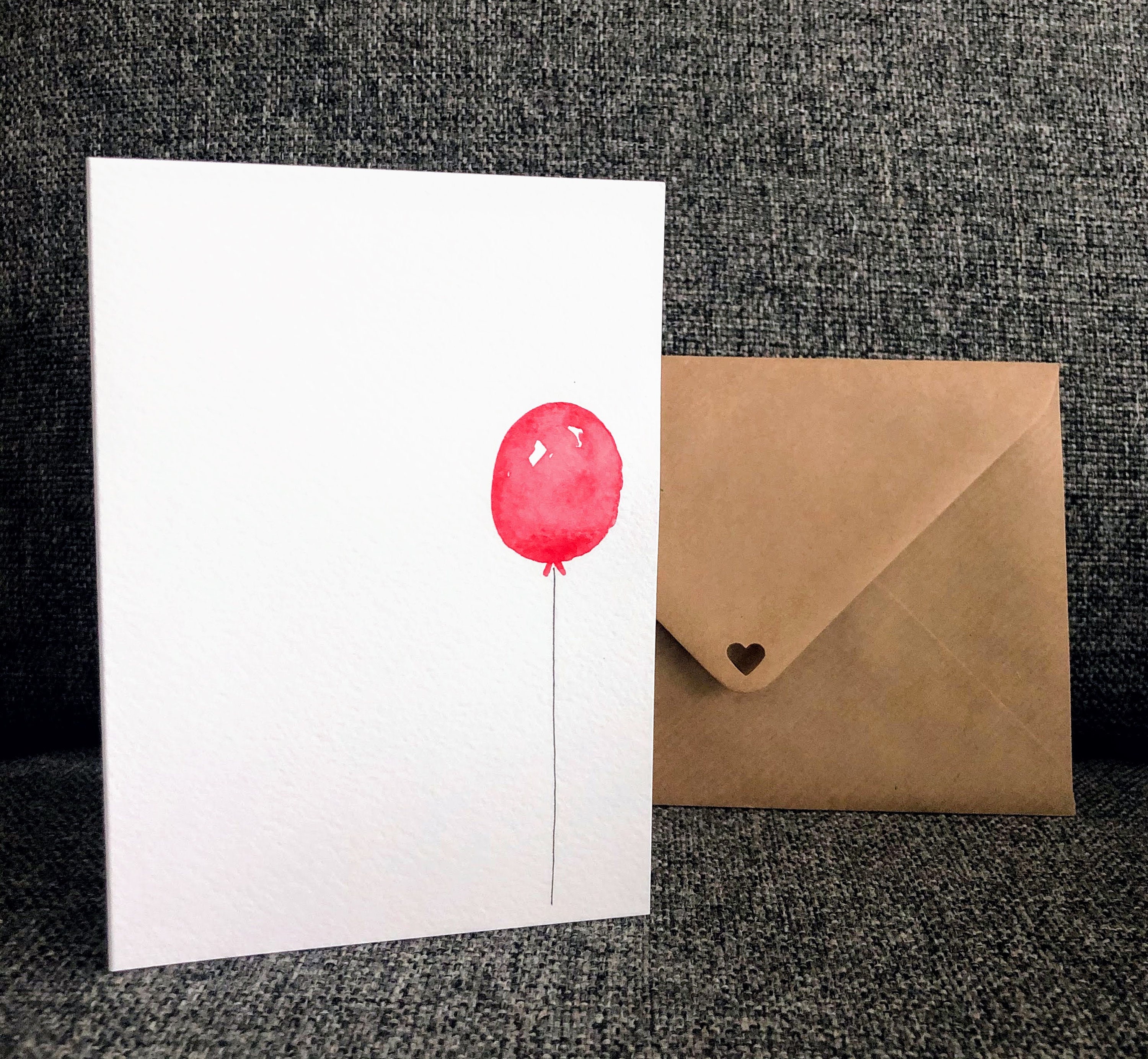 Balloon Greetings Card, Birthday Card, Celebration Card, Thank You Card ...