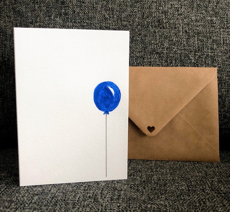 Balloon Greetings Card, Birthday Card, Celebration Card, Thank You Card ...