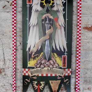 Dark Green Angels Lifesize Banner