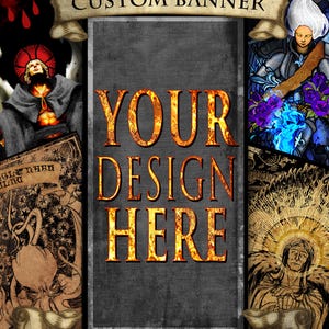 Custom Fantasy & Gothic-Inspired Wall Banner
