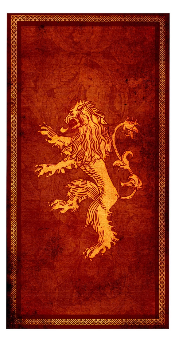 Lannister lifesize banner Game of Thrones Etsy