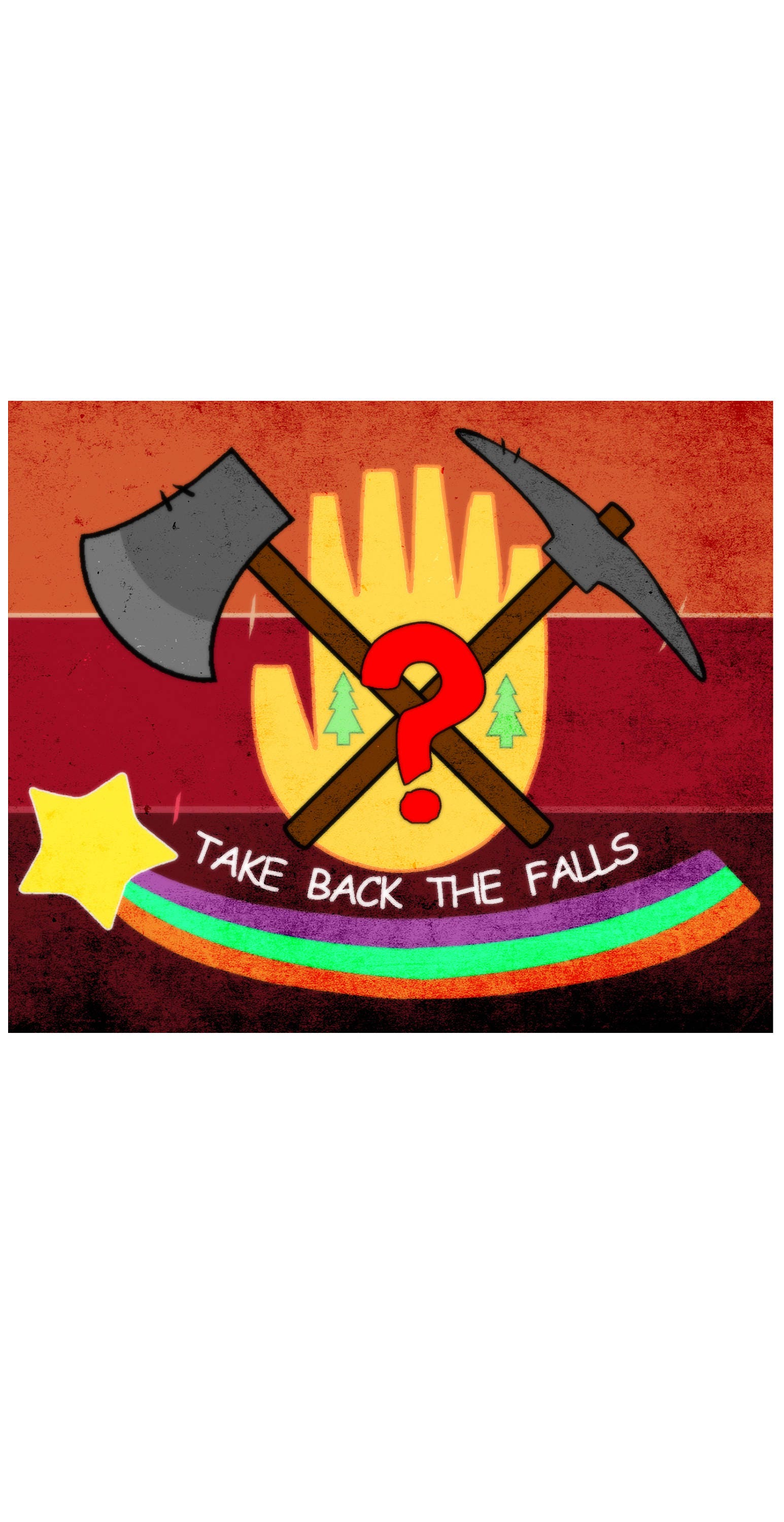 Gravity falls banner Take Back The Falls | Etsy