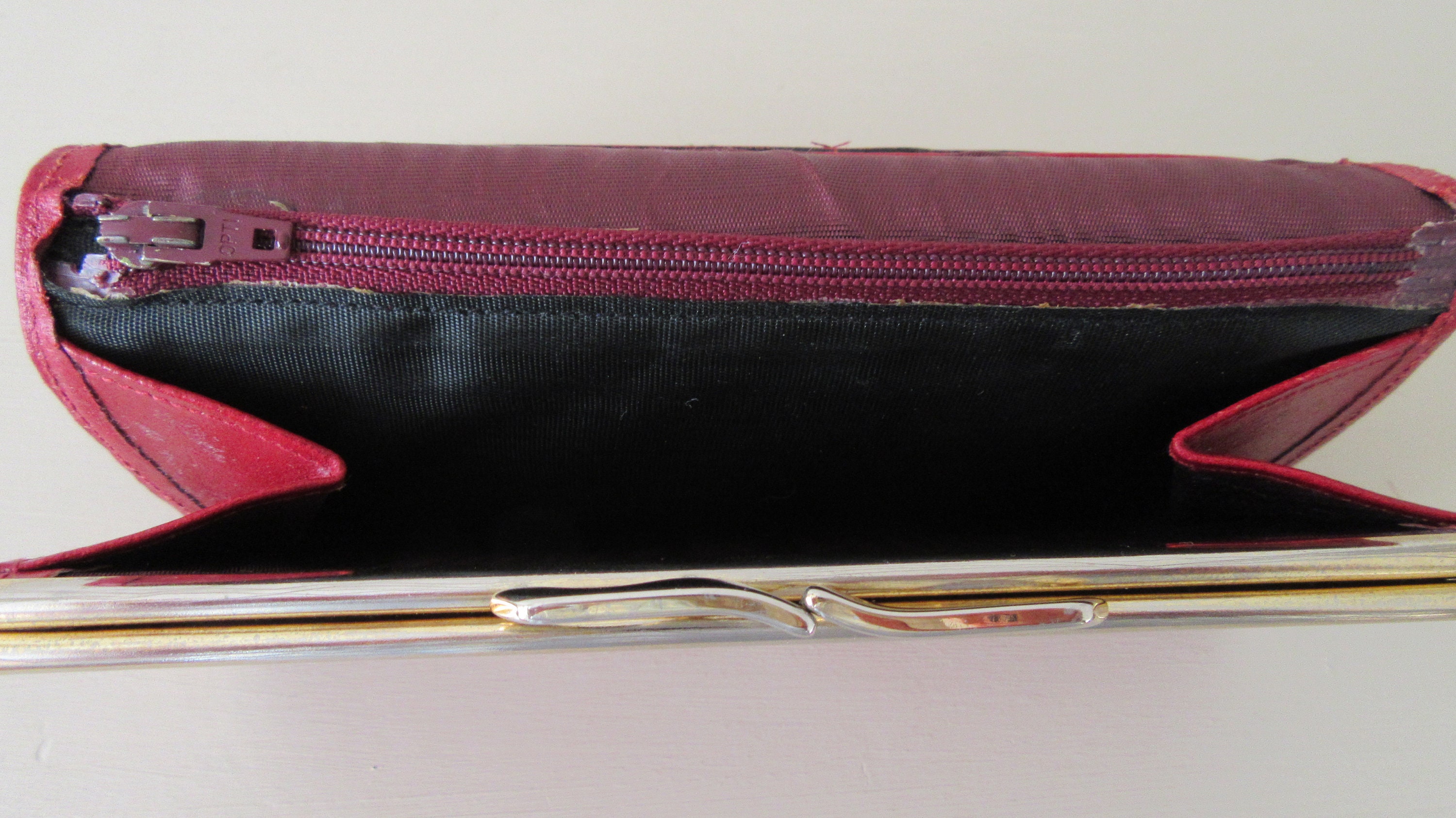 Retro Red Leather Purse. 1970 Red Leather Purse. Coin Purse - Etsy UK