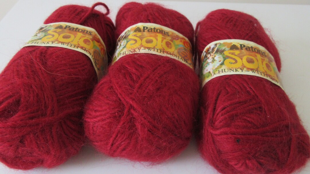 Vintage Knitting Wool. Vintage Patons Solo Chunky With Mohair Etsy UK
