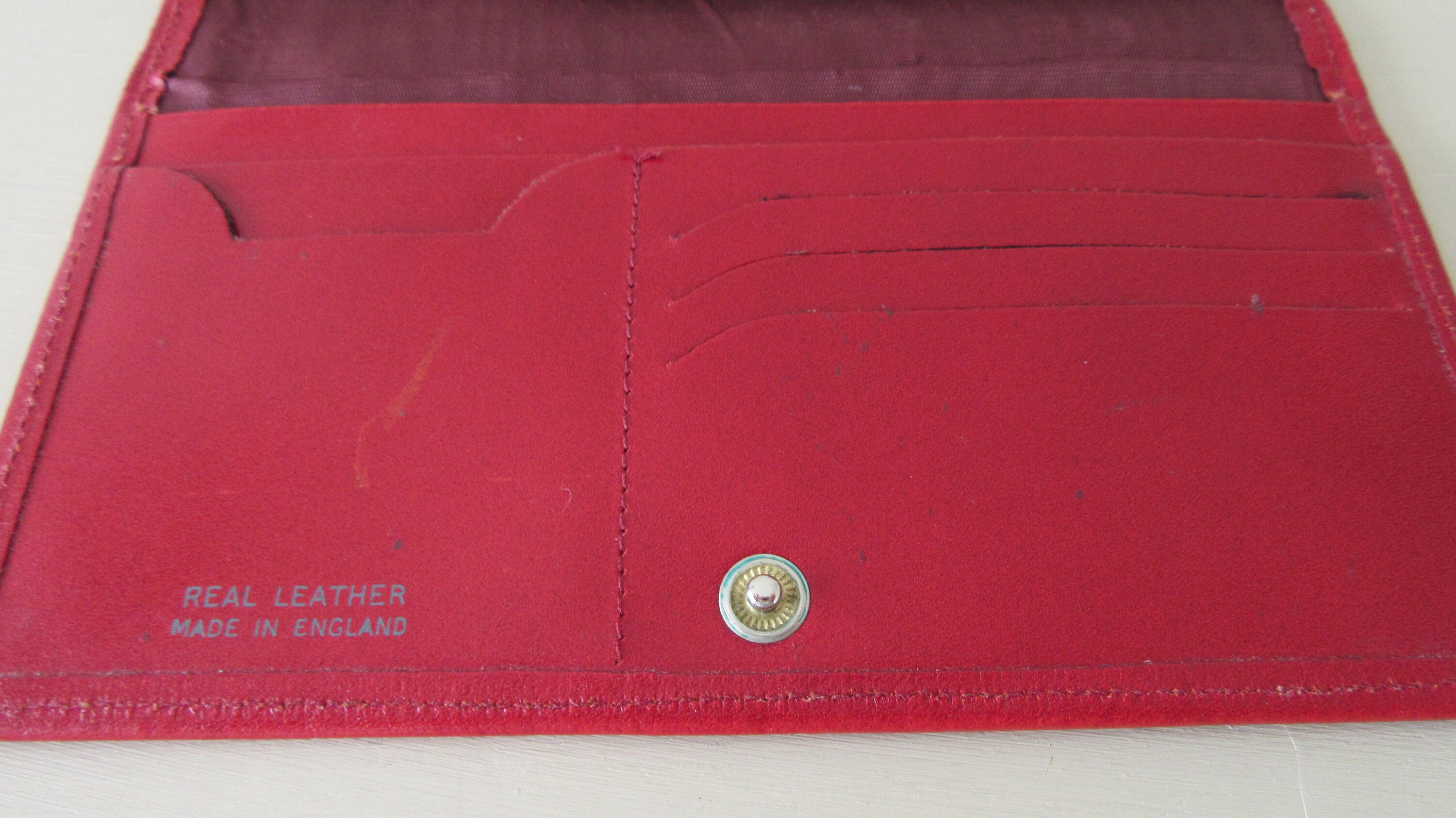 Retro Red Leather Purse. 1970 Red Leather Purse. Coin Purse 1970 Red ...