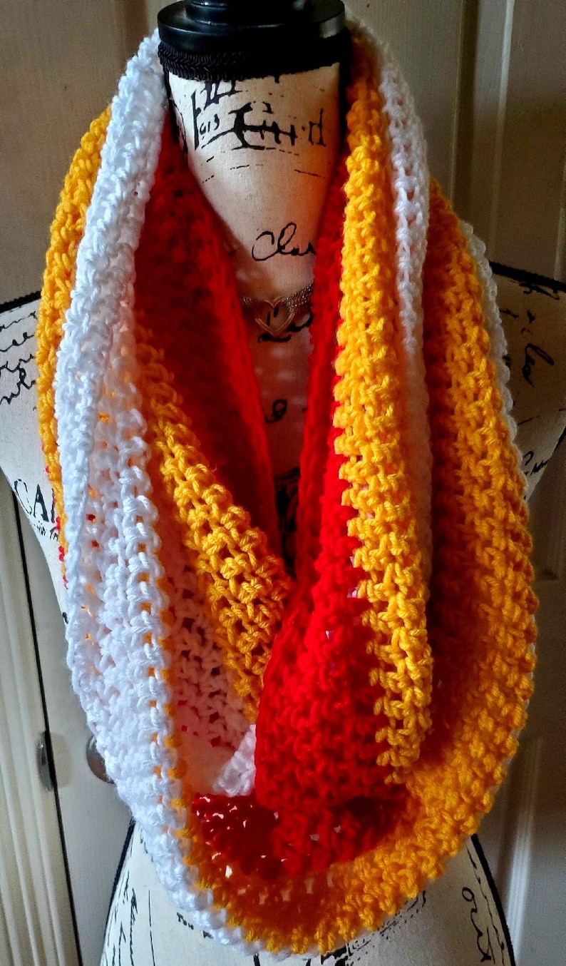 Kansas City Chiefs-inspirerad oändlig halsduk bild 1