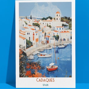 Cadaqués Impression de voyage en Espagne, Cadaqués Cadeau de voyage en Espagne, affiche de la ville imprimable, téléchargement numérique, cadeau d'anniversaire, cadeau de mariage image 6