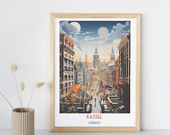 Kassel - Deutschland - Reise Poster, Kassel - Deutschland, Reise Geschenk, druckbares City Poster, digitaler Download, Geburtstagsgeschenk, Hochzeitsgeschenk
