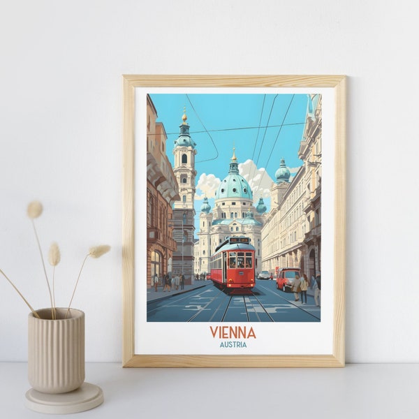 Vienna - Austria Travel Print, Vienna - Austria Travel Gift, Printable City Poster, Digital Download, Birthday Present, Wedding Gift