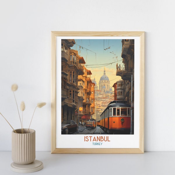 Istanbul - Turkey Travel Print, Istanbul - Turkey, Travel Gift, Printable City Poster, Digital Download, Birthday Present, Wedding Gift