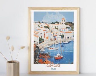 Cadaqués - Impression de voyage en Espagne, Cadaqués - Cadeau de voyage en Espagne, affiche de la ville imprimable, téléchargement numérique, cadeau d'anniversaire, cadeau de mariage