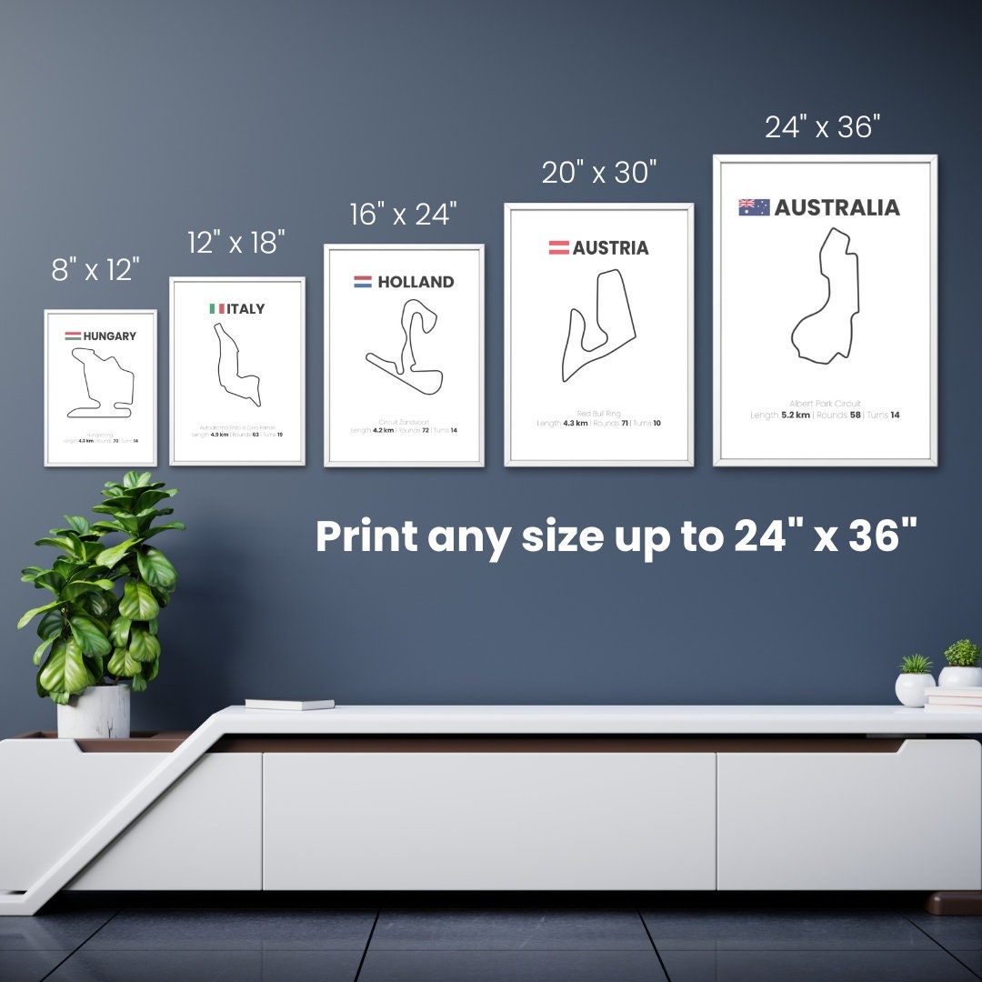 F1 2024 Season Circuit Poster Formula 2024 Calendar Formula 2024