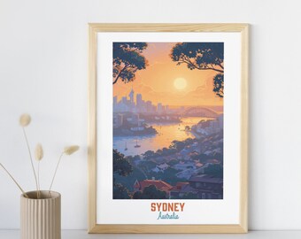 Sydney - Australien Reise Druck, Sydney - Australien Reise Geschenk, druckbare Stadt Poster, digitaler Download, Geburtstagsgeschenk, Hochzeitsgeschenk
