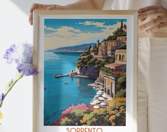 Sorrente - Italie - impression de voyage, Sorrente - cadeau de voyage en Italie, affiche de la ville imprimable, téléchargement numérique, cadeau d'anniversaire, cadeau de mariage