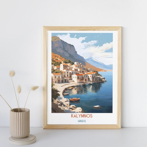 Kalymnos - Greece - Travel Print, Kalymnos - Greece, Travel Gift, Printable City Poster, Digital Download, Birthday Present, Wedding Gift