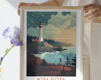 Nova Scotia - Kanada - Reisedruck - Kanada Reisegeschenk, druckbares Stadtposter, digitaler Download, Geburtstagsgeschenk, Hochzeitsgeschenk