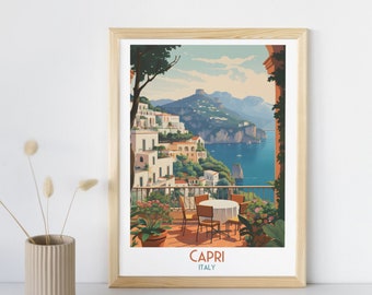Capri - impression de voyage en Italie, Capri - cadeau de voyage en Italie, affiche imprimable de la ville, téléchargement numérique, cadeau d'anniversaire, cadeau de mariage