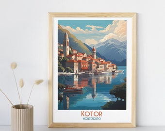 Kotor - Monténégro - Impression de voyage, Kotor - Monténégro, cadeau de voyage, affiche imprimable de la ville, téléchargement numérique, cadeau d'anniversaire, cadeau de mariage