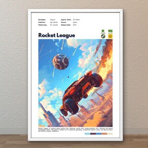 Rocket League Poster Rocket League Game Gift Video Game Poster rocket-league-poster-rocket-league-game-gift-video-game-poster