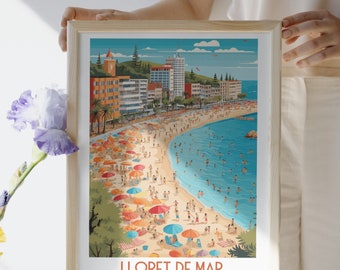 Lloret De Mar - Espagne - impression de voyage, cadeau de voyage Lloret De Mar, affiche imprimable de la ville, téléchargement numérique, cadeau d'anniversaire, cadeau de mariage