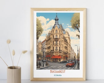 Bukarest - Rumänien Reisedruck, Bukarest - Rumänien Reisegeschenk, druckbares Stadtposter, digitaler Download, Geburtstagsgeschenk, Hochzeitsgeschenk