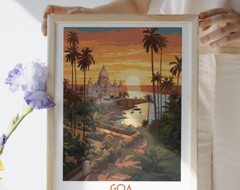 Goa - Inde - impression de voyage, Goa - cadeau de voyage en Inde, affiche imprimable de la ville, téléchargement numérique, cadeau d'anniversaire, cadeau de mariage