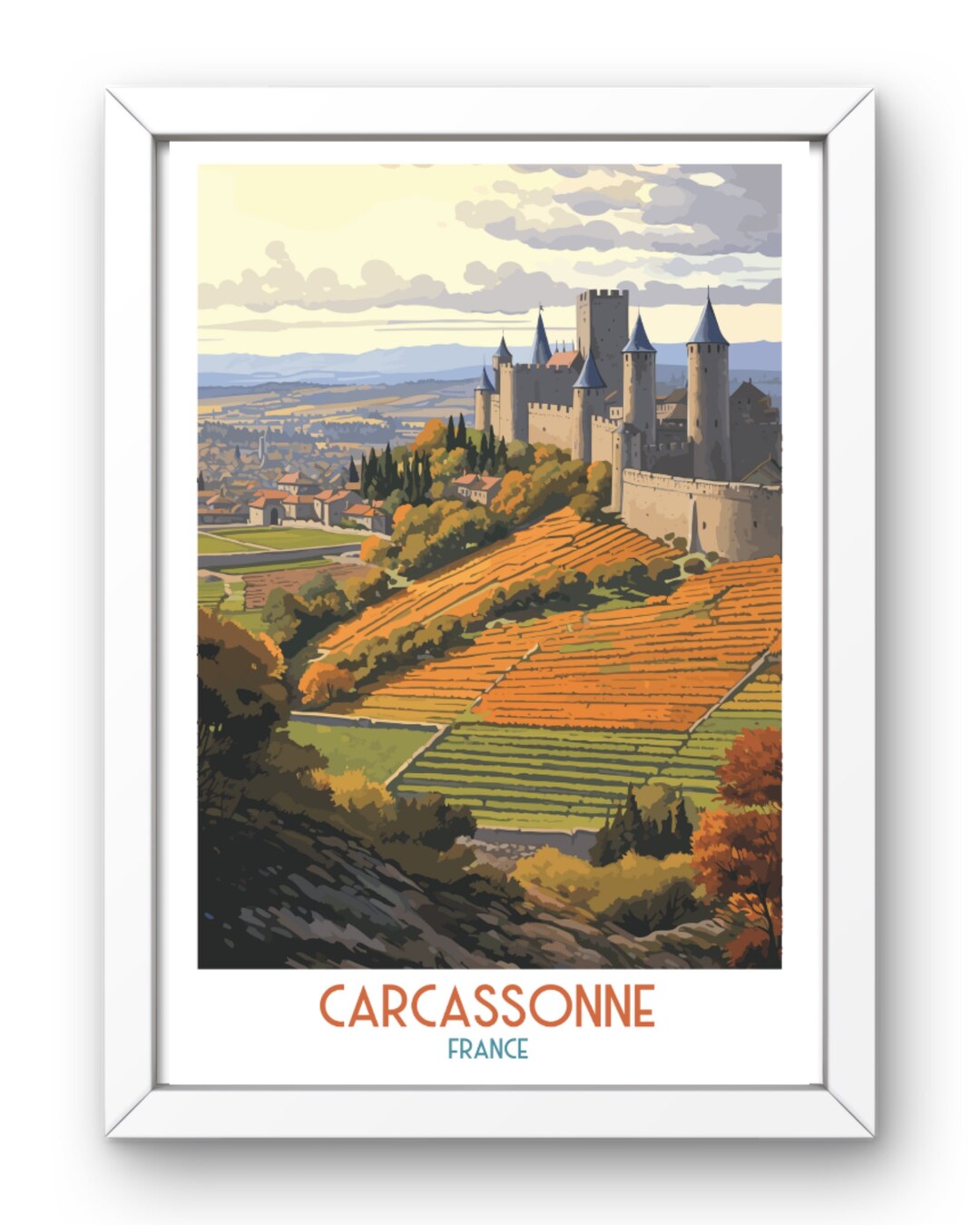 Carcassonne France Travel Print, Carcassonne Travel Gift, Printable ...
