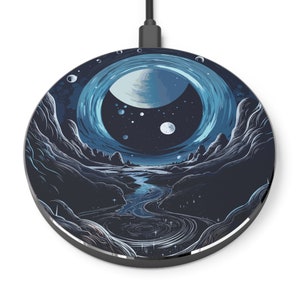Galactic Wireless Charger | Celestial Charging Pad | Universal Qi Device