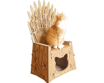 Iron Throne Cardboard Cat House