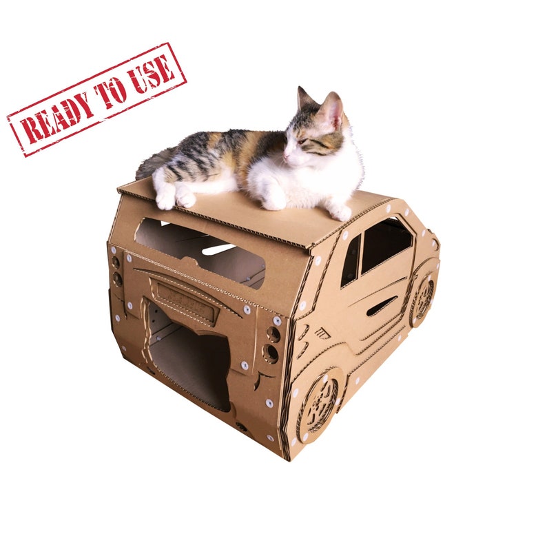 Smart Cardboard Cat House Listo para usar imagen 7