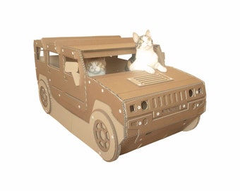 Hummer H3 Cardboard Cat House