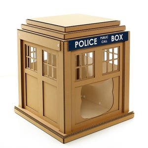 Dr. Who Tardis Cardboard Cat House image 2