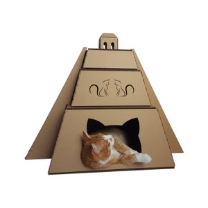 Mayan Pyramid Cardboard Cat House image 3